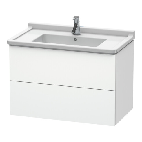 Duravit Meuble sous-lavabo L-Cube 82x46,9 cm, blanc mat, 2 tiroirs, suspendu