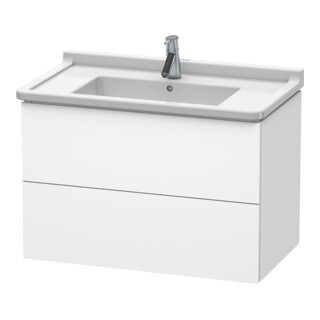 Duravit Meuble sous-lavabo L-Cube 82x46,9 cm, blanc mat, 2 tiroirs, suspendu