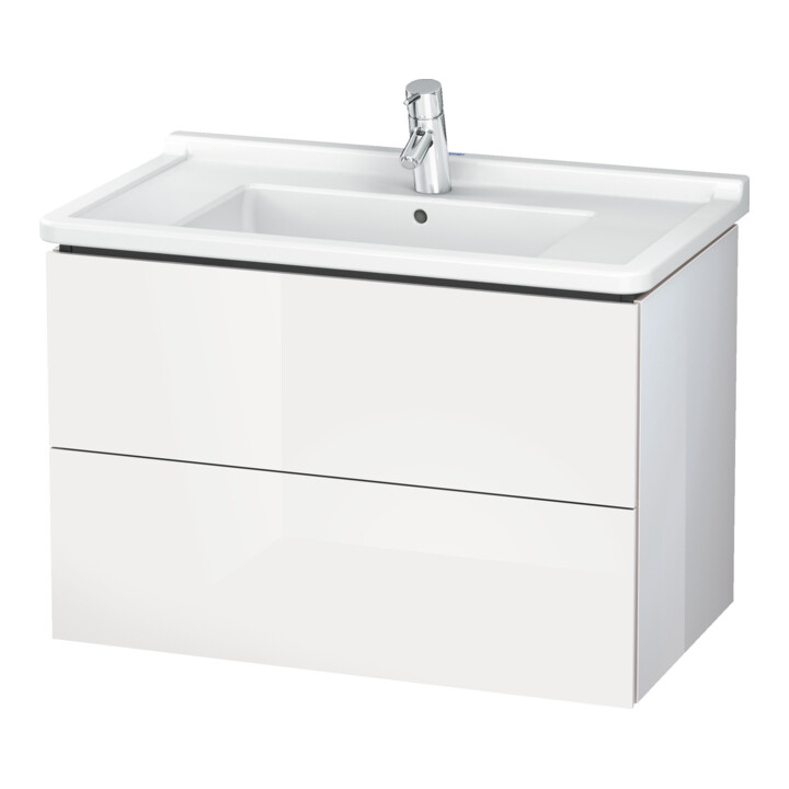 Duravit Meuble sous-lavabo L-Cube 82x46,9 cm, blanc mat, 2 tiroirs, suspendu