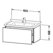 Duravit Meuble sous-lavabo L-Cube 82x46,9 cm, chêne foncé, 1 tiroir, suspendu-3