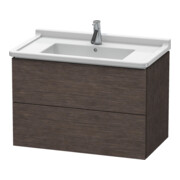 Duravit Meuble sous lavabo L-Cube 82x46,9 cm, chêne foncé, 2 tiroirs, suspendu-1