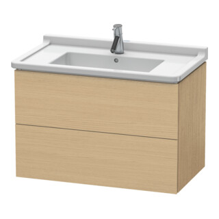 Duravit Meuble sous lavabo L-Cube 82x46,9 cm, chêne œuf, 2 tiroirs, suspendu