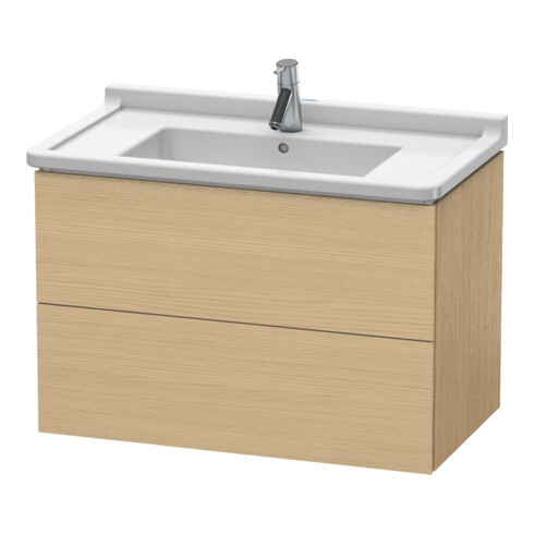 Duravit Meuble sous lavabo L-Cube 82x46,9 cm, chêne œuf, 2 tiroirs, suspendu