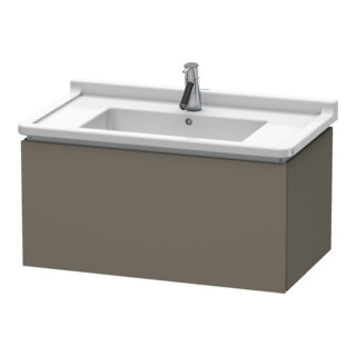 Duravit Meuble sous lavabo L-Cube 82x46,9 cm, gris mat, 1 tiroir, suspendu