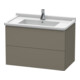 Duravit Meuble sous lavabo L-Cube 82x46,9 cm, gris mat, 2 tiroirs, suspendu-1