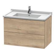 Duravit Meuble sous-lavabo L-Cube 82x46,9 cm, marbre œuf, 2 tiroirs, suspendu