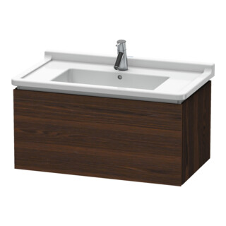 Duravit Meuble sous lavabo L-Cube 82x46,9 cm, noyer, 1 tiroir, suspendu