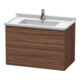 Duravit Meuble sous lavabo L-Cube 82x46,9 cm, noyer foncé, 2 tiroirs, suspendu-1