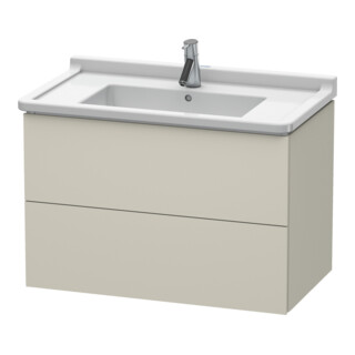 Duravit Meuble sous lavabo L-Cube 82x46,9 cm, taupe mat, 2 tiroirs, suspendu