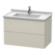Duravit Meuble sous lavabo L-Cube 82x46,9 cm, taupe mat, 2 tiroirs, suspendu-1