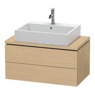 Duravit Meuble sous lavabo L-Cube 82x47,7 cm, blanc œuf, pour console, 2 tiroirs