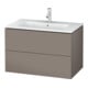 Duravit Meuble sous-lavabo L-Cube 82x48,1 cm, bas. mat, 2 tiroirs, suspendu-1