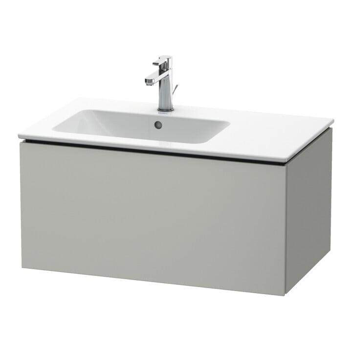 Duravit Meuble sous lavabo L-Cube 82x48,1 cm, béton gris, 1 tiroir, suspendu