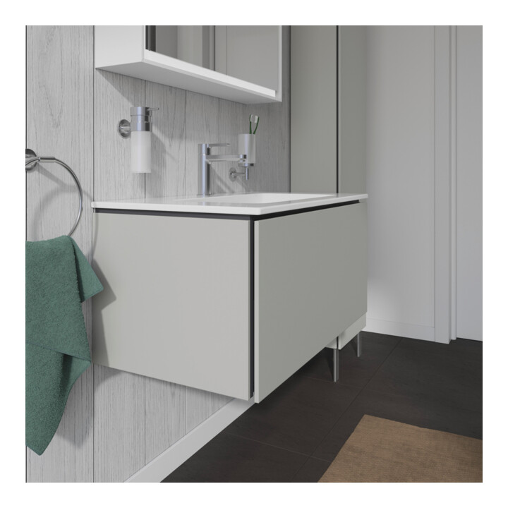 Duravit Meuble sous lavabo L-Cube 82x48,1 cm, béton gris, 1 tiroir, suspendu