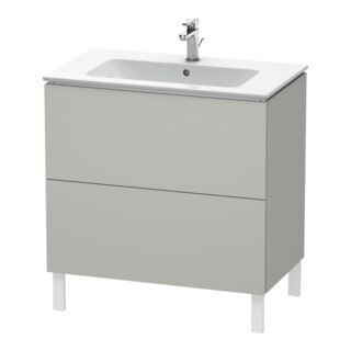 Duravit Meuble sous-lavabo L-Cube 82x48,1 cm, béton gris, 2 tiroirs, sur pied