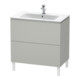 Duravit Meuble sous-lavabo L-Cube 82x48,1 cm, béton gris, 2 tiroirs, sur pied-1
