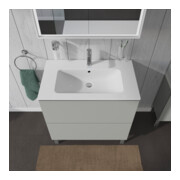 Duravit Meuble sous-lavabo L-Cube 82x48,1 cm, béton gris, 2 tiroirs, sur pied-5