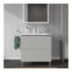 Duravit Meuble sous-lavabo L-Cube 82x48,1 cm, béton gris, 2 tiroirs, sur pied