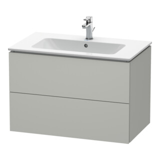 Duravit Meuble sous lavabo L-Cube 82x48,1 cm, béton gris, 2 tiroirs, suspendu