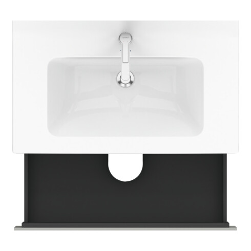 Duravit Meuble sous lavabo L-Cube 82x48,1 cm, béton gris, 2 tiroirs, suspendu