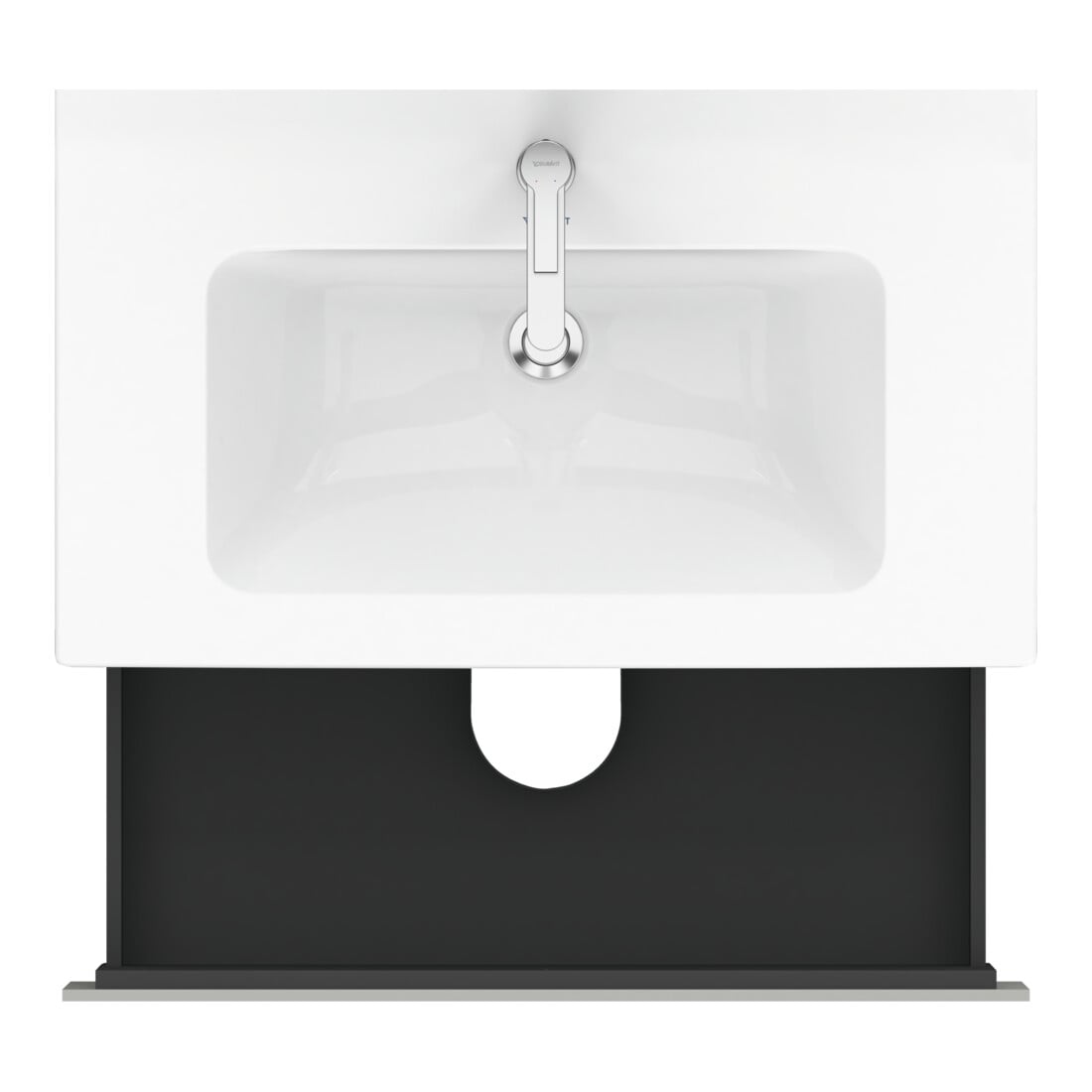 Duravit Meuble sous lavabo L-Cube 82x48,1 cm, béton gris, 2 tiroirs, suspendu