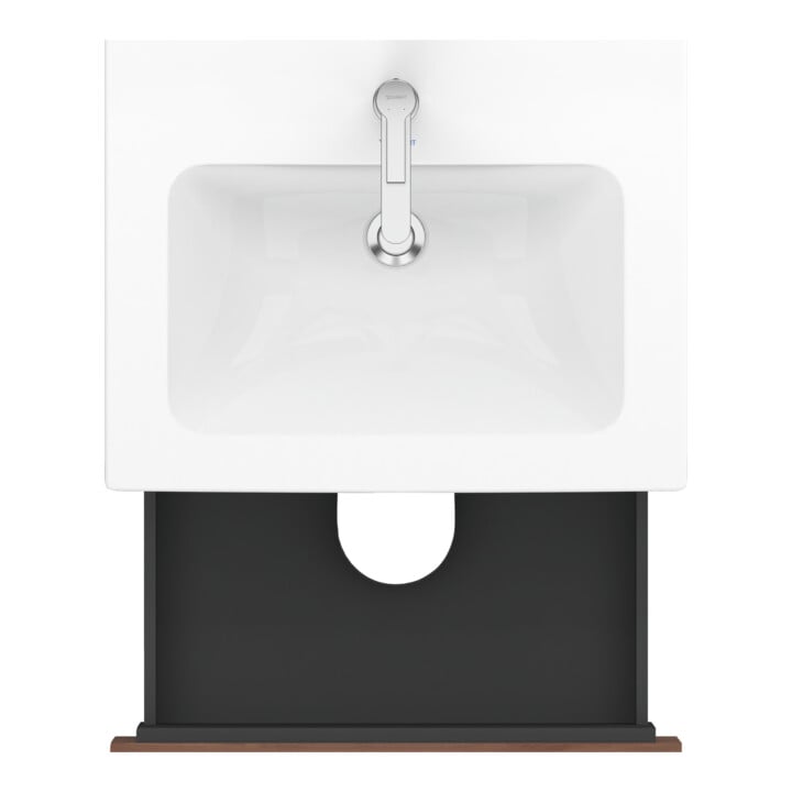 Duravit Meuble sous lavabo L-Cube 82x48,1 cm, béton gris, 2 tiroirs, suspendu