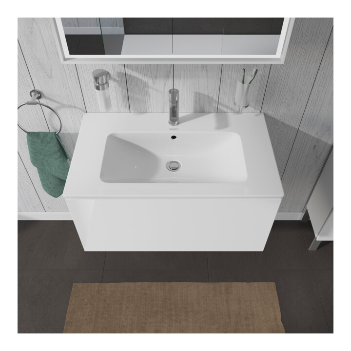 Duravit Meuble sous-lavabo L-Cube 82x48,1 cm, blanc brillant, 1 tiroir, suspendu