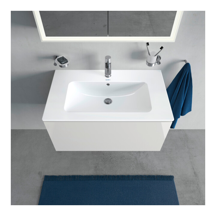 Duravit Meuble sous-lavabo L-Cube 82x48,1 cm, blanc brillant, 1 tiroir, suspendu