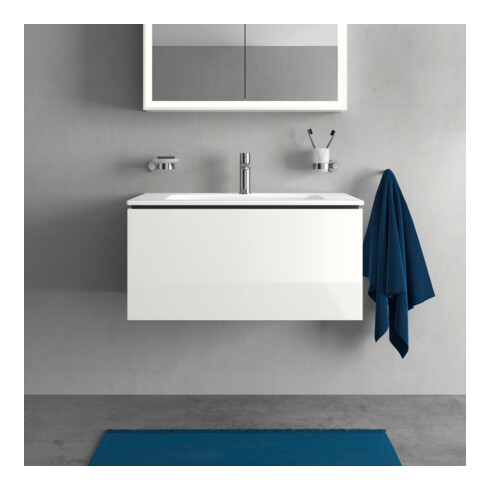 Duravit Meuble sous-lavabo L-Cube 82x48,1 cm, blanc brillant, 1 tiroir, suspendu