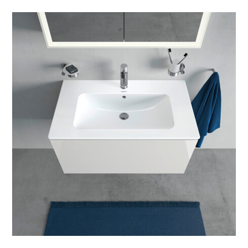 Duravit Meuble sous-lavabo L-Cube 82x48,1 cm, blanc brillant, 1 tiroir, suspendu