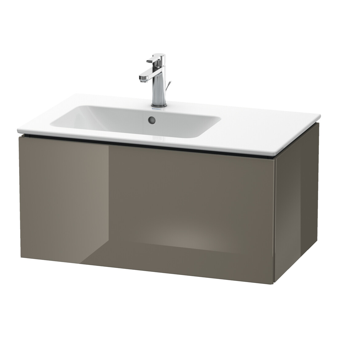 Duravit Meuble sous lavabo L-Cube 82x48,1 cm, blanc brillant, 1 tiroir, suspendu