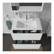 Duravit Meuble sous lavabo L-Cube 82x48,1 cm, blanc brillant, 2 tiroirs, debout-2