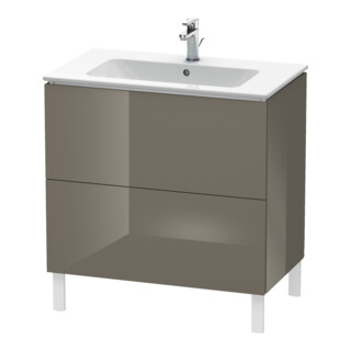 Duravit Meuble sous lavabo L-Cube 82x48,1 cm, blanc brillant, 2 tiroirs, debout
