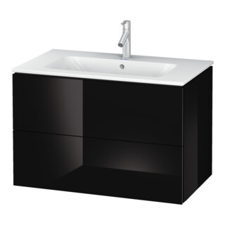 Duravit Meuble sous lavabo L-Cube 82x48,1 cm, blanc brillant, 2 tiroirs, suspendu