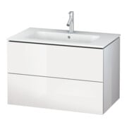 Duravit Meuble sous-lavabo L-Cube 82x48,1 cm, blanc brillant, 2 tiroirs, suspendu-2