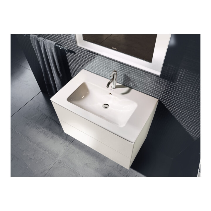 Duravit Meuble sous-lavabo L-Cube 82x48,1 cm, blanc brillant, 2 tiroirs, suspendu