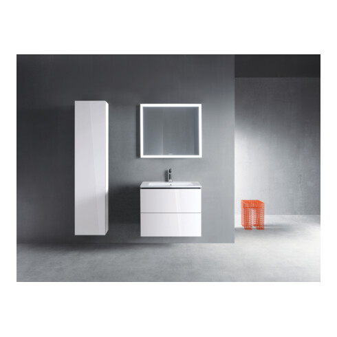 Duravit Meuble sous-lavabo L-Cube 82x48,1 cm, blanc brillant, 2 tiroirs, suspendu