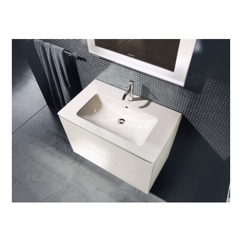 Duravit Meuble sous-lavabo L-Cube 82x48,1 cm, blanc brillant, 2 tiroirs, suspendu