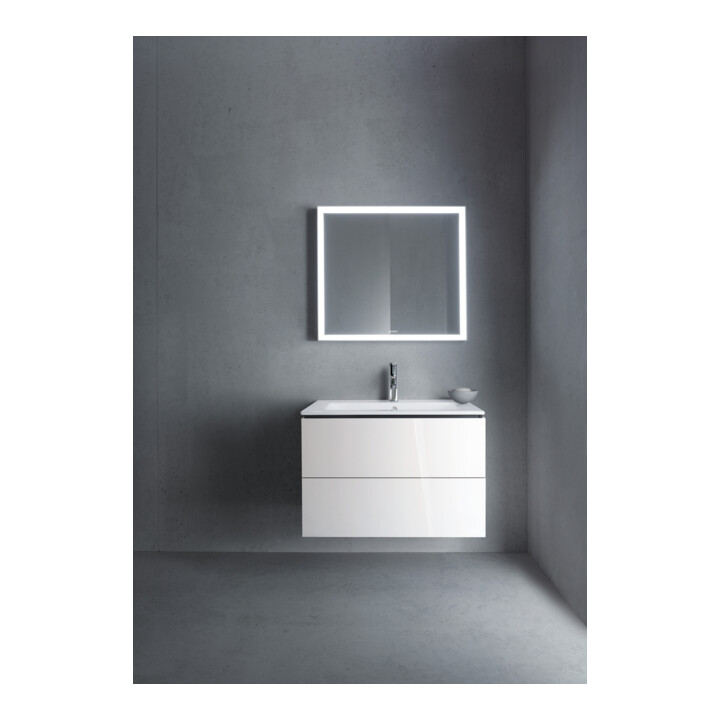 Duravit Meuble sous-lavabo L-Cube 82x48,1 cm, blanc brillant, 2 tiroirs, suspendu