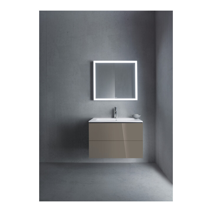 Duravit Meuble sous lavabo L-Cube 82x48,1 cm, blanc brillant, 2 tiroirs, suspendu
