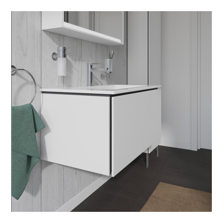Duravit Meuble sous lavabo L-Cube 82x48,1 cm, blanc mat, 1 tiroir, suspendu