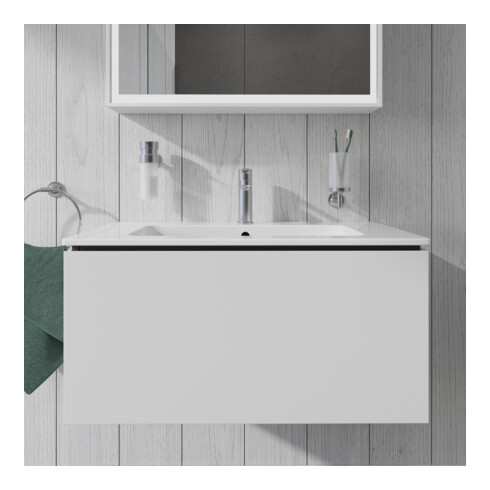 Duravit Meuble sous lavabo L-Cube 82x48,1 cm, blanc mat, 1 tiroir, suspendu