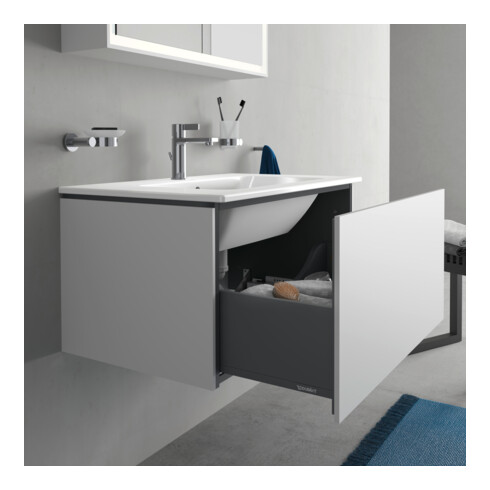 Duravit Meuble sous lavabo L-Cube 82x48,1 cm, blanc mat, 1 tiroir, suspendu