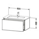 Duravit Meuble sous lavabo L-Cube 82x48,1 cm, blanc mat, 1 tiroir, suspendu