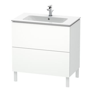 Duravit Meuble sous lavabo L-Cube 82x48,1 cm, blanc mat, 2 tiroirs, debout