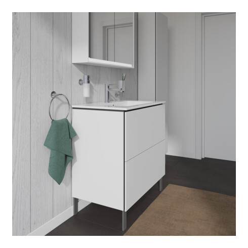 Duravit Meuble sous lavabo L-Cube 82x48,1 cm, blanc mat, 2 tiroirs, debout