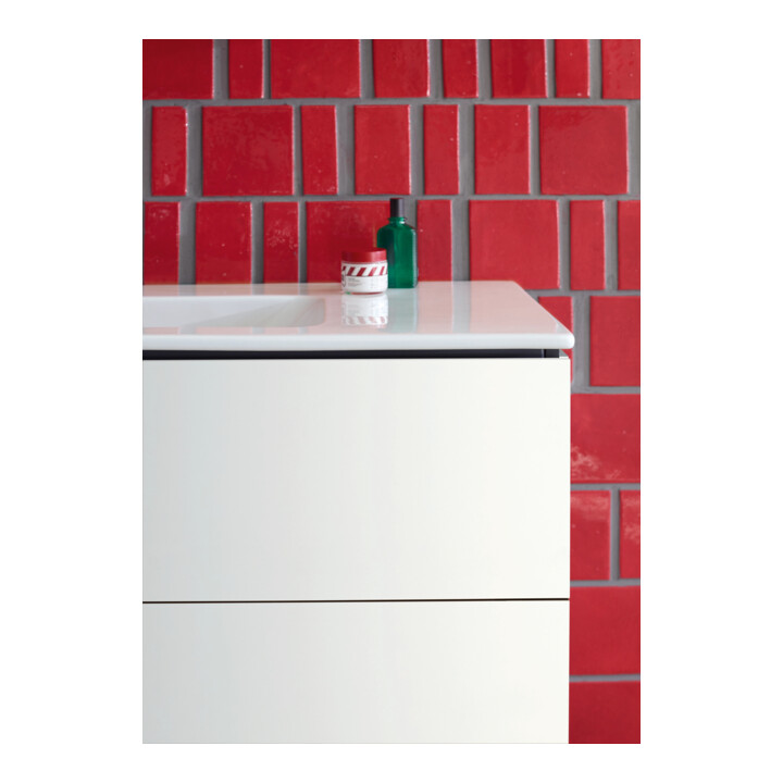 Duravit Meuble sous lavabo L-Cube 82x48,1 cm, blanc mat, 2 tiroirs, debout