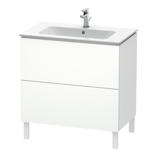 Duravit Meuble sous lavabo L-Cube 82x48,1 cm, blanc mat, 2 tiroirs, debout