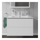 Duravit Meuble sous lavabo L-Cube 82x48,1 cm, blanc mat, 2 tiroirs, suspendu