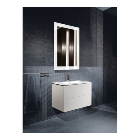 Duravit Meuble sous lavabo L-Cube 82x48,1 cm, blanc mat, 2 tiroirs, suspendu